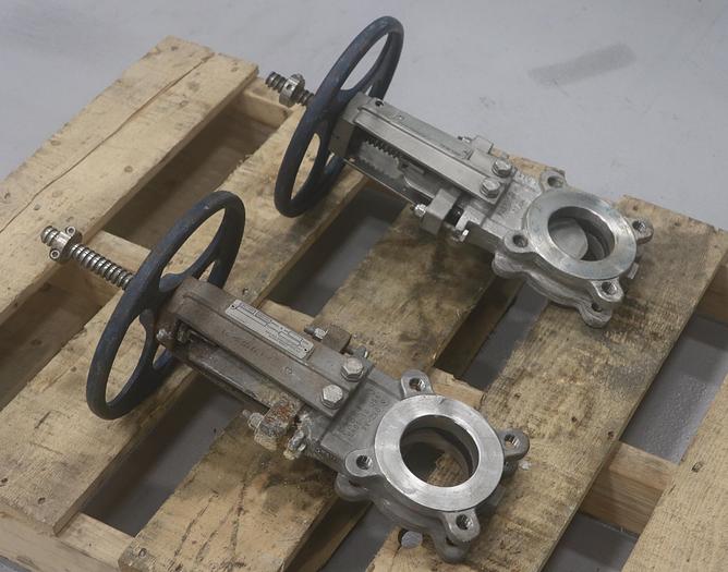 Used Fabri-Valve 3” Hand Operated Knife Gate Valve #45716