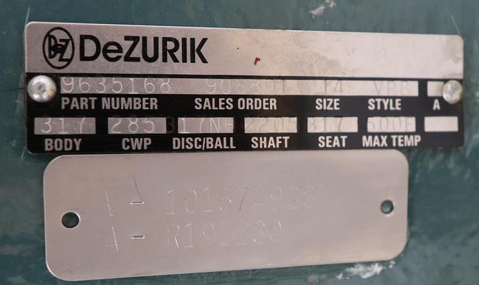 Used Dezurik VPB 14" Air Operated V-Ball Valve #45962