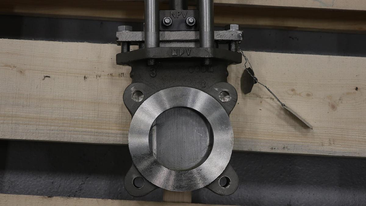 Unused North Port Valves 3" Air Operated Knife Gate Valve #47268