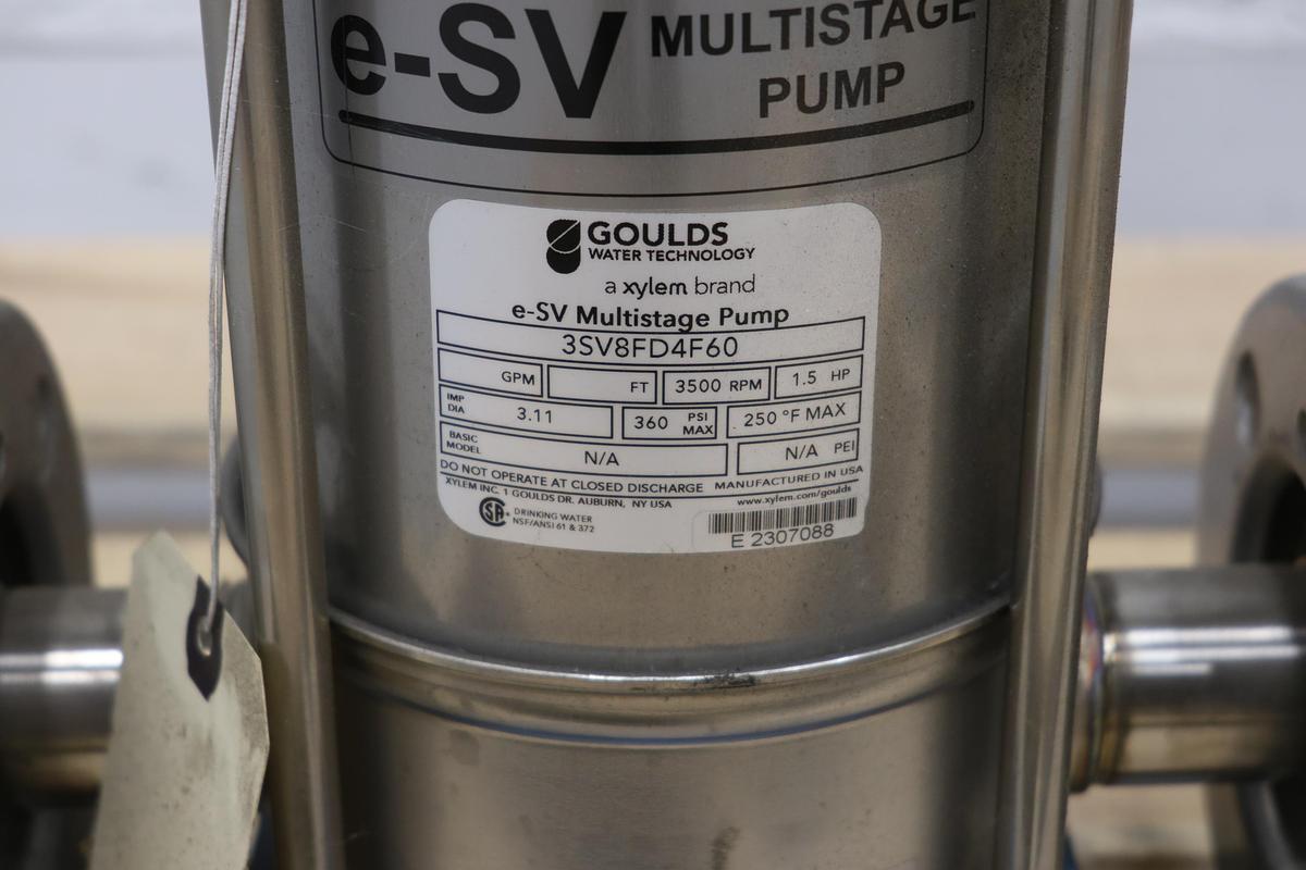 Unused Goulds E-SV 3SV8FD4F60 Multi-Stage Pump #47726
