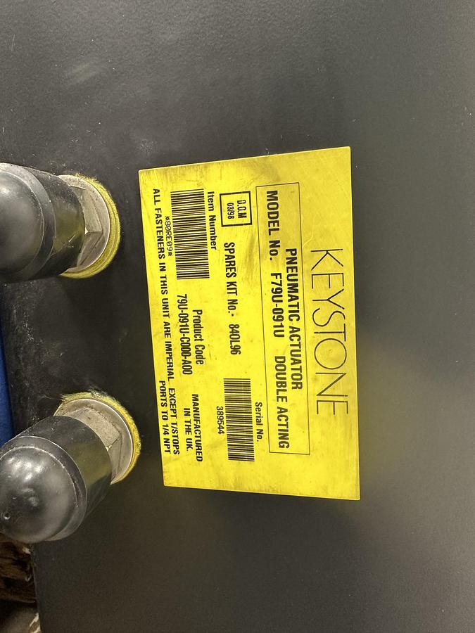 Refurbished Keystone 24" Air Operated Butterfly Valve #46431