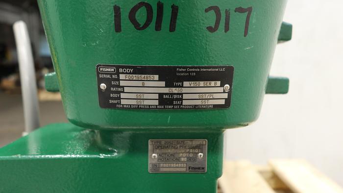 Used Fisher 8" V150 Series B Air Operated Vee Ball Valve #46487