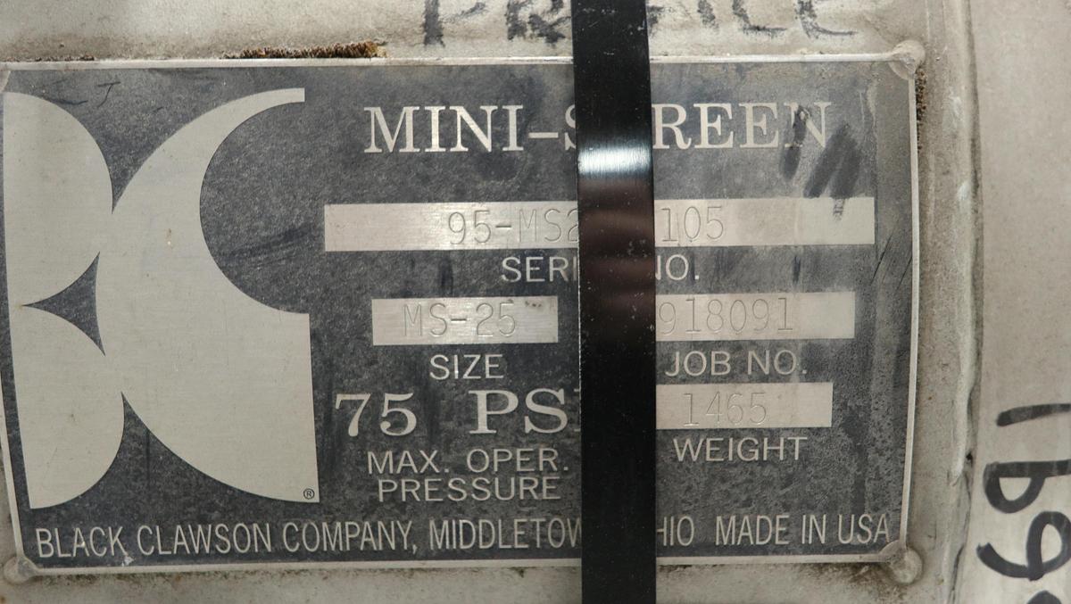 Used Black Clawson MS-25 Mini Screen #46663