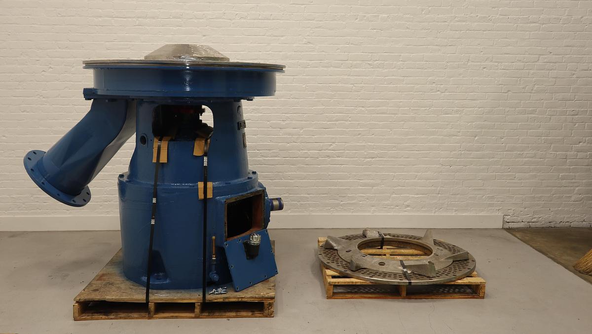 Used Beloit Model 350V Shark Pulper Drive With Rotor & Extraction Plate #47066