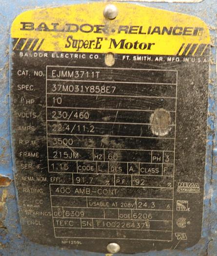 Used PACO PUMPS 2.25"x2.5"x6.5" Pump With Motor and Base #46241