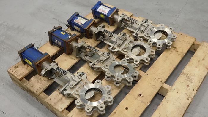 Used FNW 4" Air Operated Knife Gate Valve #46306