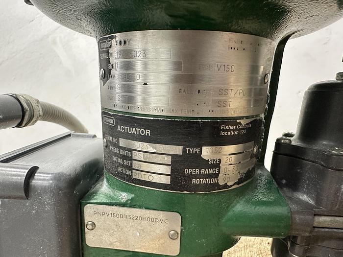 Used Fisher 1" V150 Air Operated Vee Ball Valve #46331