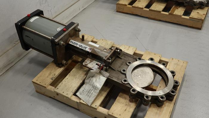 Used Fabri-Valve 10" Air Operated Knife Gate Valve #44768
