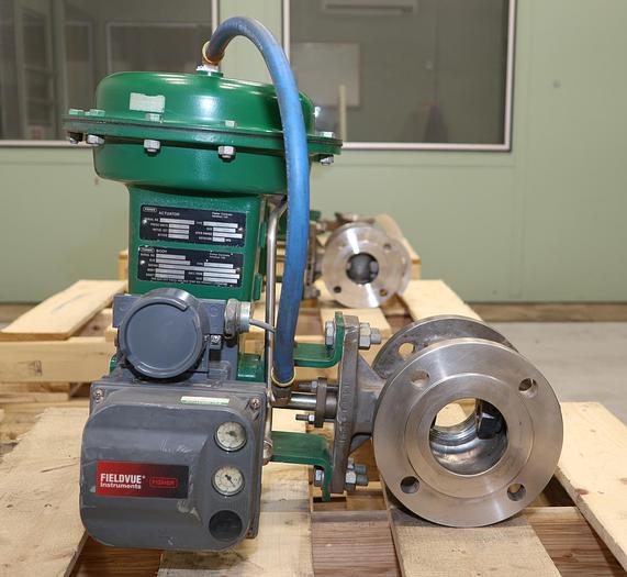 Used Fisher 3" V150 Series B Air Operated Vee Ball Valve #46265