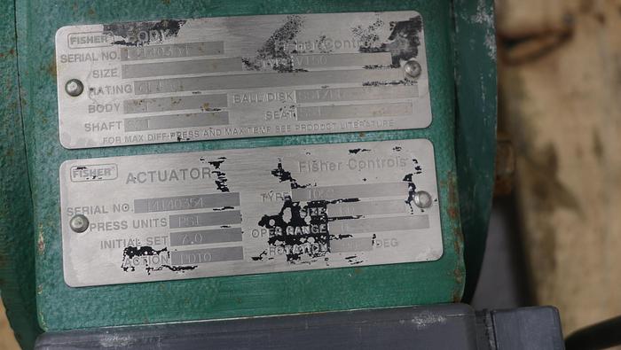 Used Fisher 8" V150 Air Operated Vee Ball Valve #46419