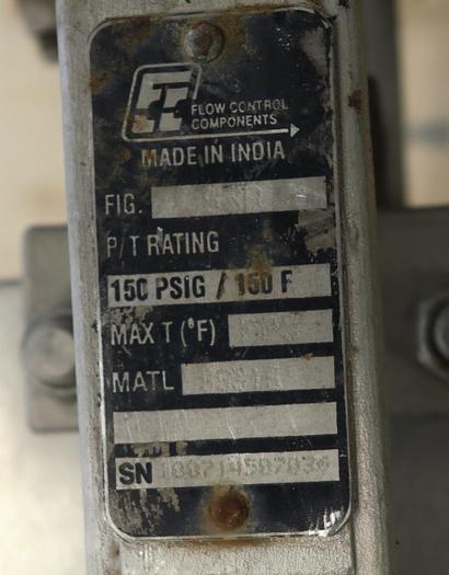 Used Flow Control 8" Hand Operated Knife Gate Valve #45916