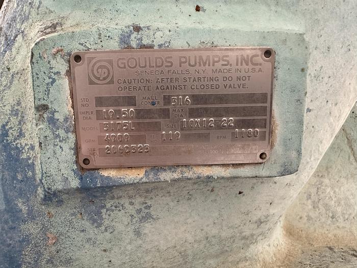 Used Goulds 3175 10x12x22 Pump #45588