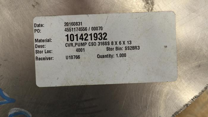 Used Allice Chalmers CSO Pump Cover For Dynamic Seal #46120