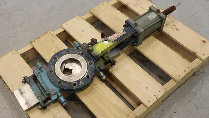 Unused Fabri-Valve 39R316V 4" Air Operated Thru-Gate Valve #46523