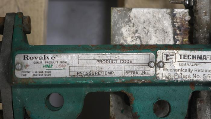 Used Rovalve S17-A 4” Hand Operated Knife Gate Valve #45766