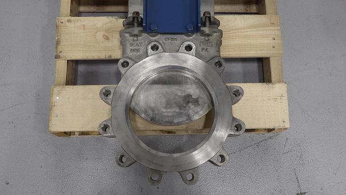 Unused Orbinox 10" 20-3636-R Air Operated Knife Gate Valve #46342