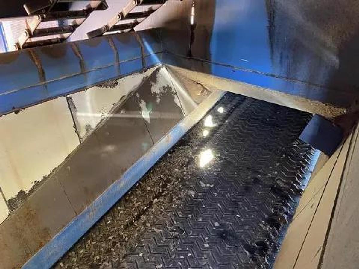 Used Bruks 70' Back-On Truck Dump with Optimized Smooth Cargo Flow Receiving Hopper #47308