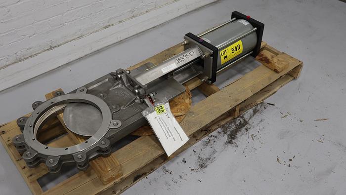 Unused Fabri-Valve 12" Air Operated Knife Gate Valve #45670