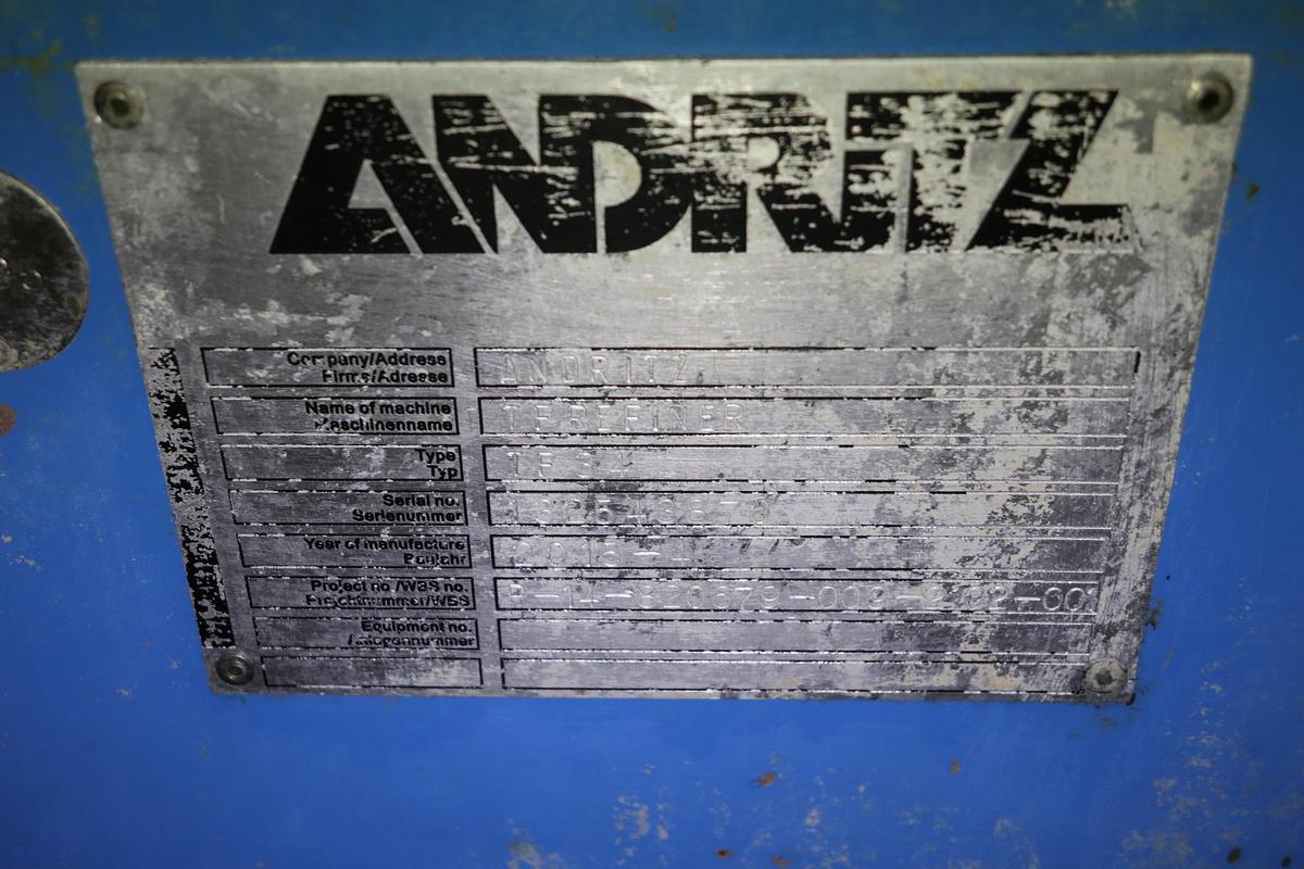 Used Andritz TF34 Double Disc Refiner #47060