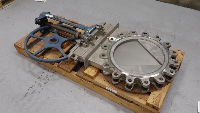 Used Dezurik 16" Hand Operated V-Port Knife Gate Valve #46375