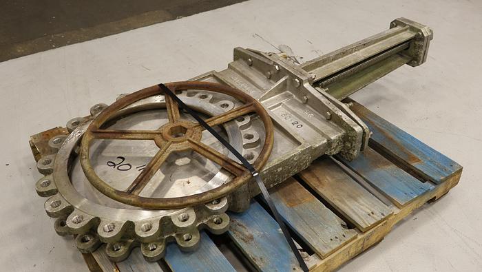 Used Hilton 20" Hand Operated Knife Gate Valve #46452
