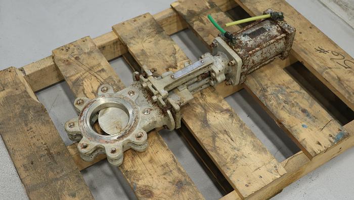Used Rovalve 4" Air Operated Knife Gate Valve #45537