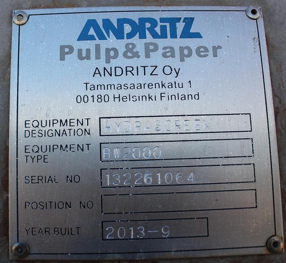 Used ANDRITZ HYDRASIEVE #46143