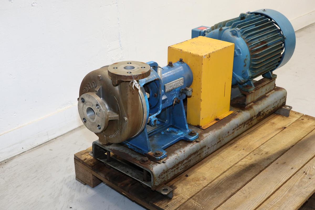 Used DiscFlo Corp 2015 1x2 Pump With Base & Marathon A/C Motor #47458