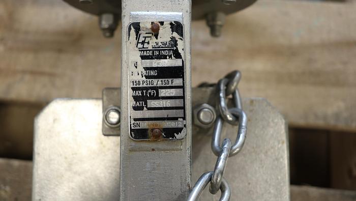 Used Flow Control 6" Hand Operated Knife Gate Valve #45937