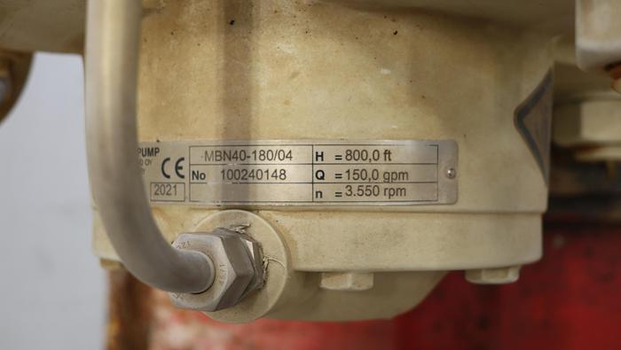 Used Sulzer MBN40-180/04 High Pressure Pump #45146