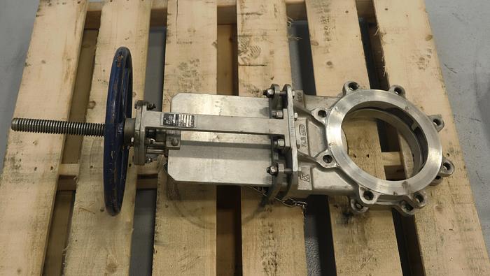 Used Flow Control 8" Hand Operated Knife Gate Valve #45918