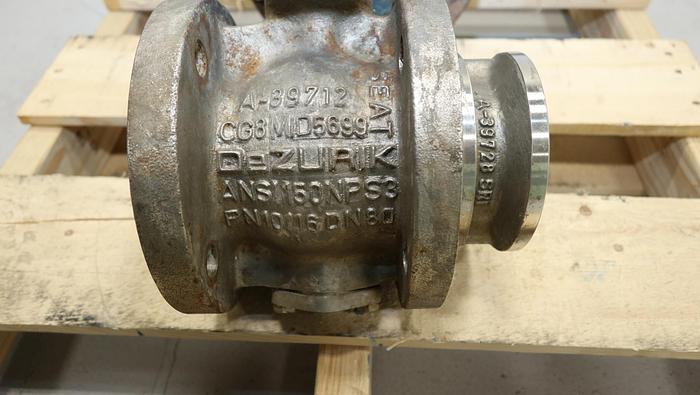 Used Dezurik 3" Air Operated Ball Valve #46244