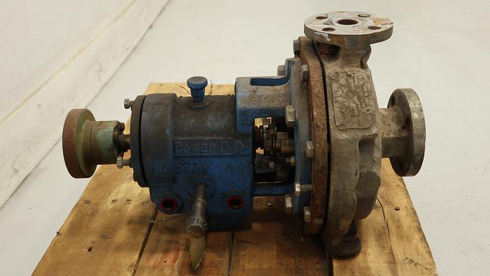 Used Power D 3196 Pump, 1x1.5x8, 6-Vane Stainless Steel Impeller, Stainless Steel Casing #23669