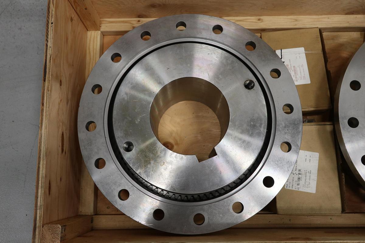Used Falk 1070G20 Complete Coupling Set Bored & Keyed for Thune Dewatering Screw Press #47601