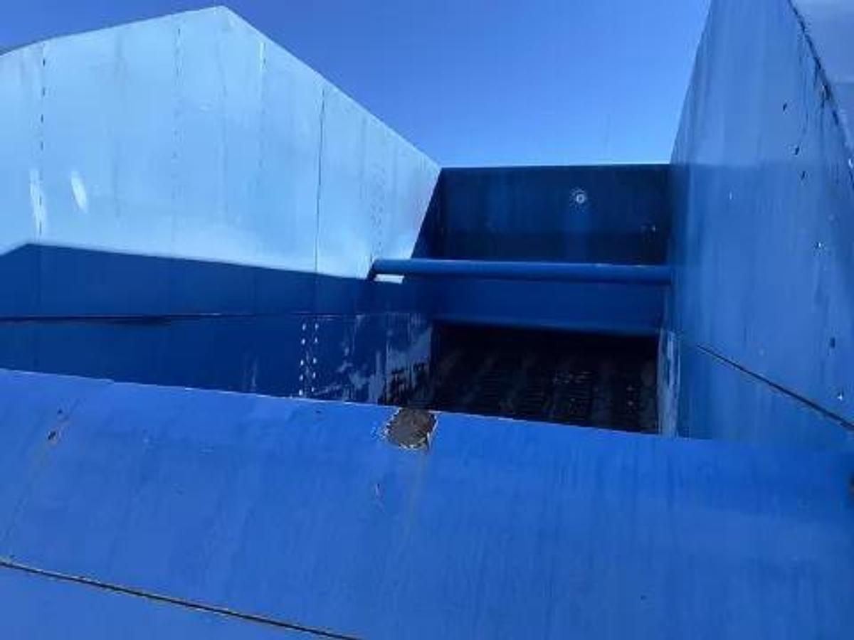 Used Bruks 70' Back-On Truck Dump with Optimized Smooth Cargo Flow Receiving Hopper #47308