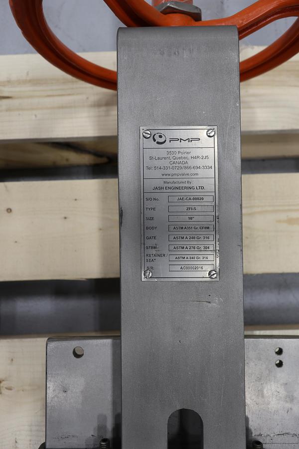 Unused PMP 10" ZFI-S Hand Operated Knife Gate Valve #47364