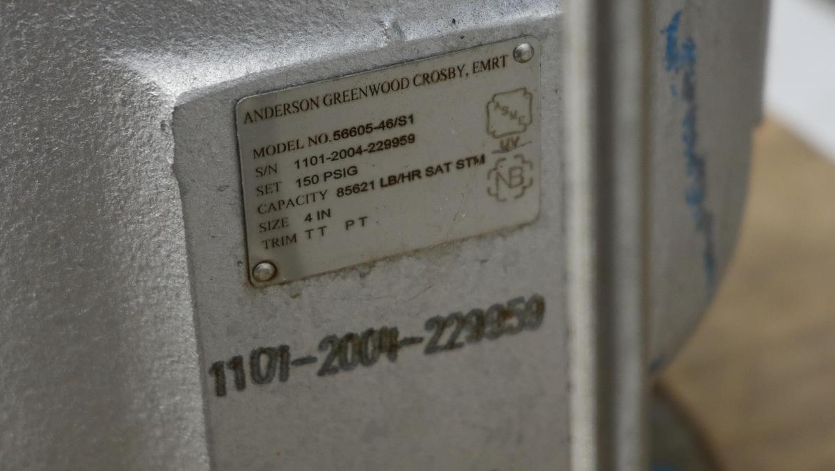 Used Anderson Greenwood 56605-46/S1 4x6 Pilot Operated Safety Relief Valve #46552