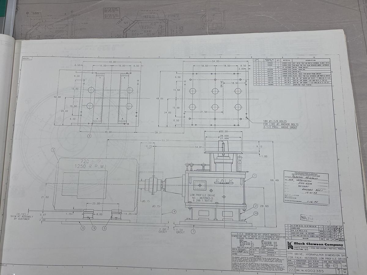 Refurbished BLACK CLAWSON HIGH CONSISTENCY HYDRAPULPER ROTOR HUB # 47038