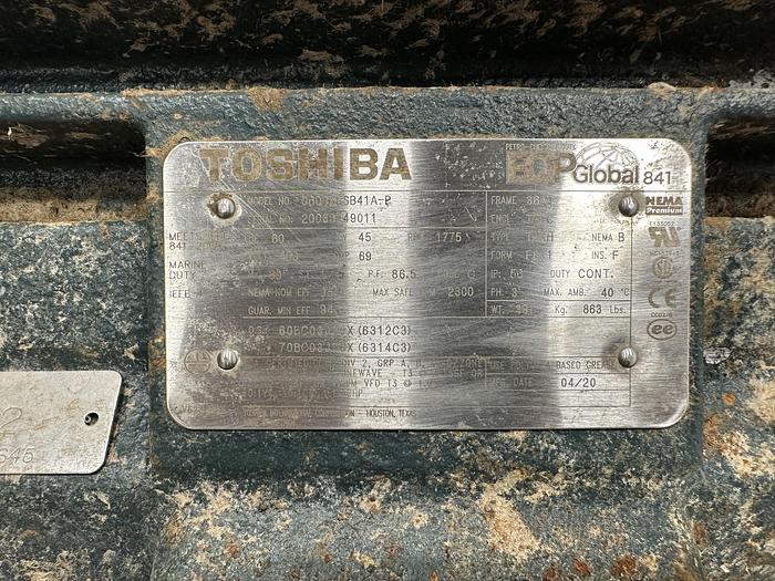 Used Toshiba 0604XDSB41A-P AC Motor #45090