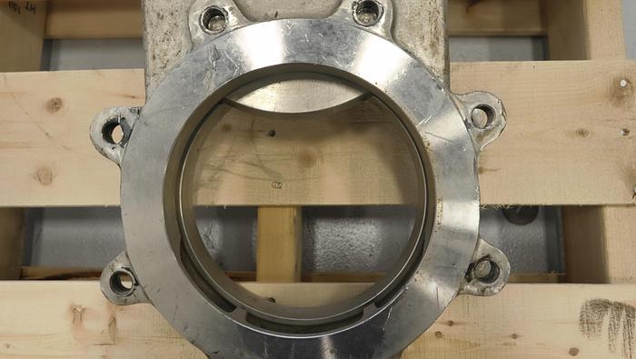 Used Flow Control 8" Hand Operated Knife Gate Valve #45917