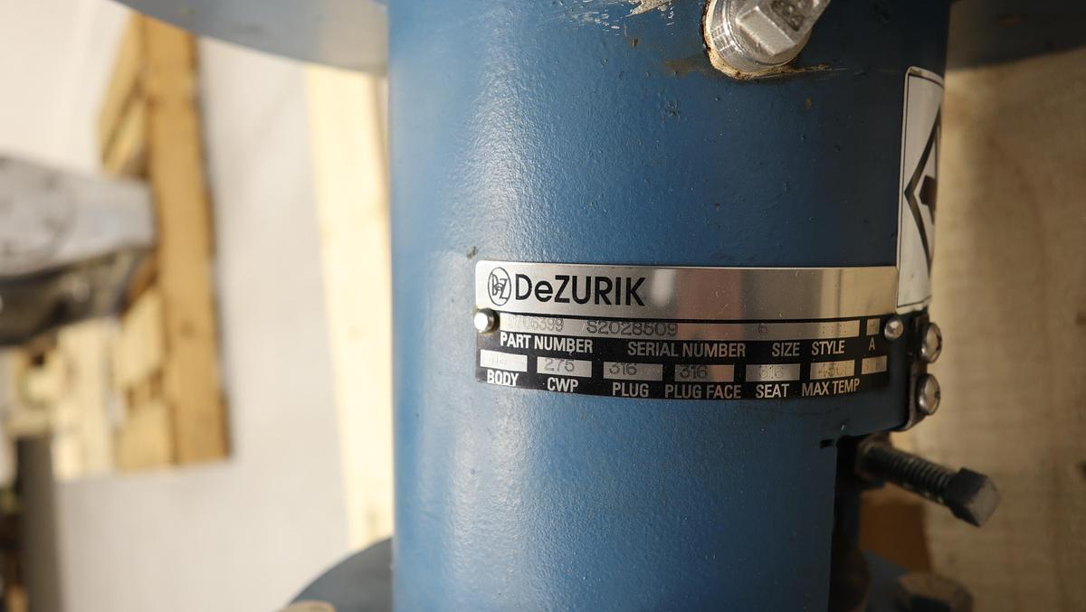 Used Dezurik 6" Electronic Basis Weight Valve #47118