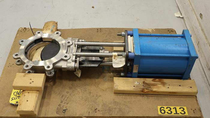 Unused Trueline 8" Air Operated Knife Gate Valve #45855