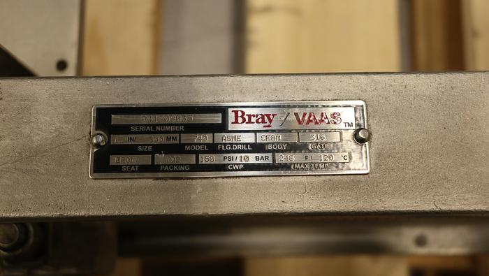 Used Bray 12" Hand Operated Knife Gate Valve #46285
