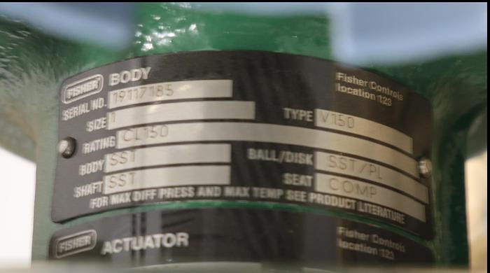 Unused Fisher 1" V150 Vee-Ball Valve #45689
