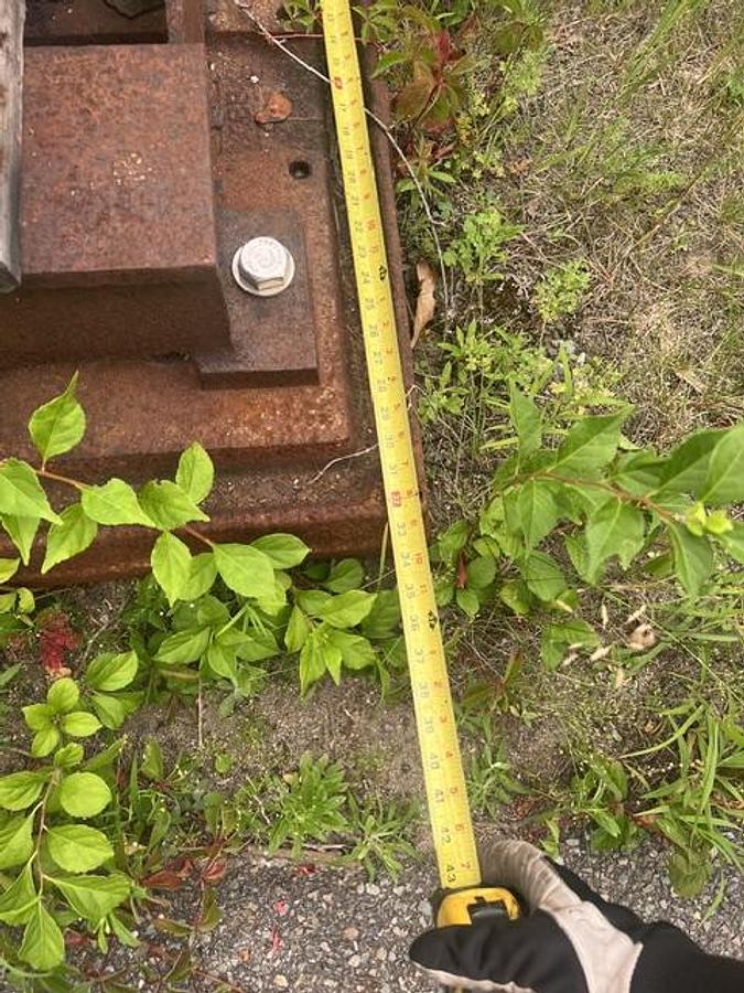Used Pump Base, 95" Length, 32" Width, 16" Bolt Hole Center #41045