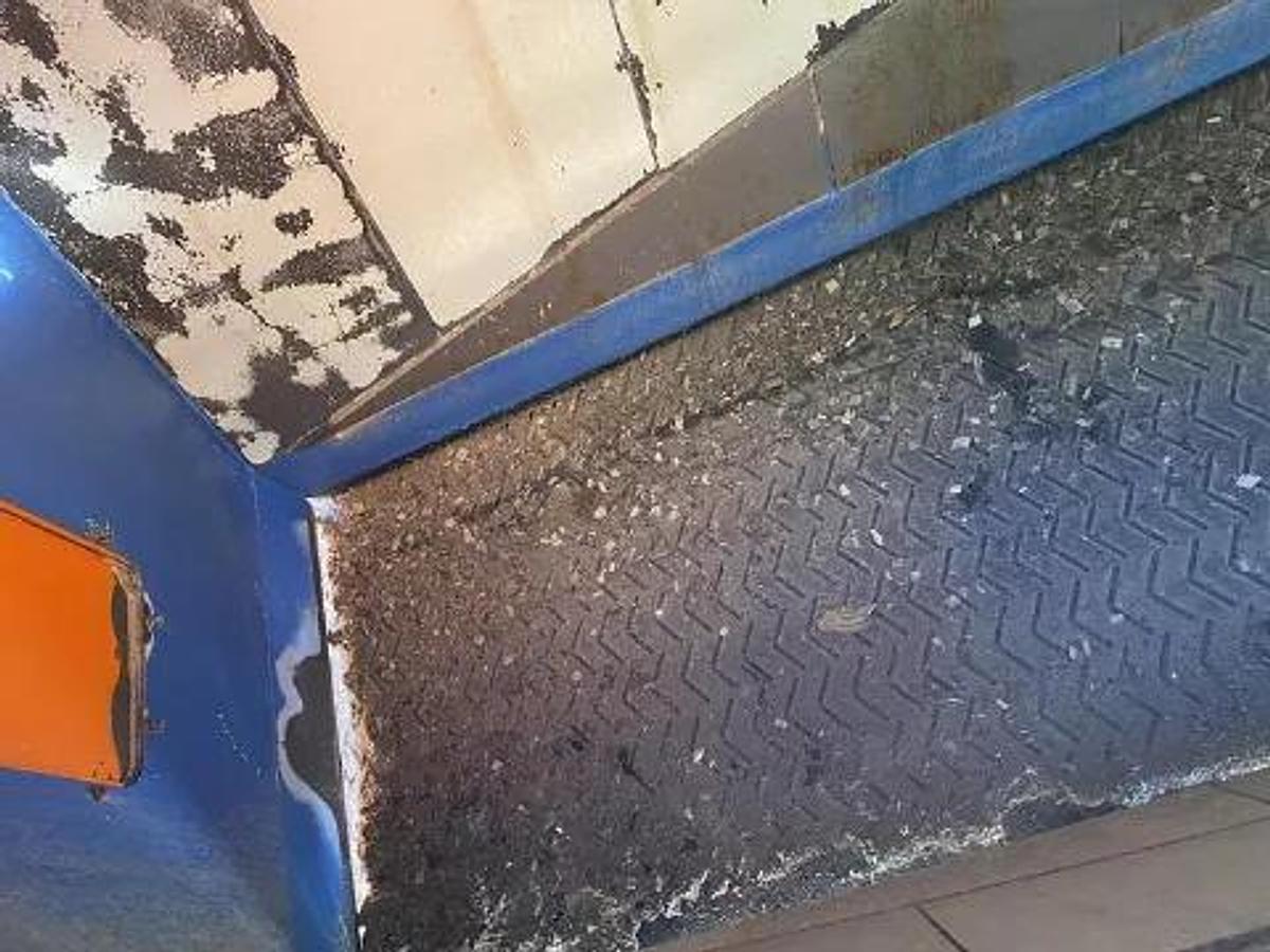 Used Bruks 70' Back-On Truck Dump with Optimized Smooth Cargo Flow Receiving Hopper #47308