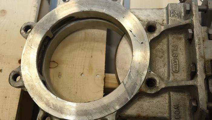 Used Flow Control 8" Hand Operated Knife Gate Valve #45916