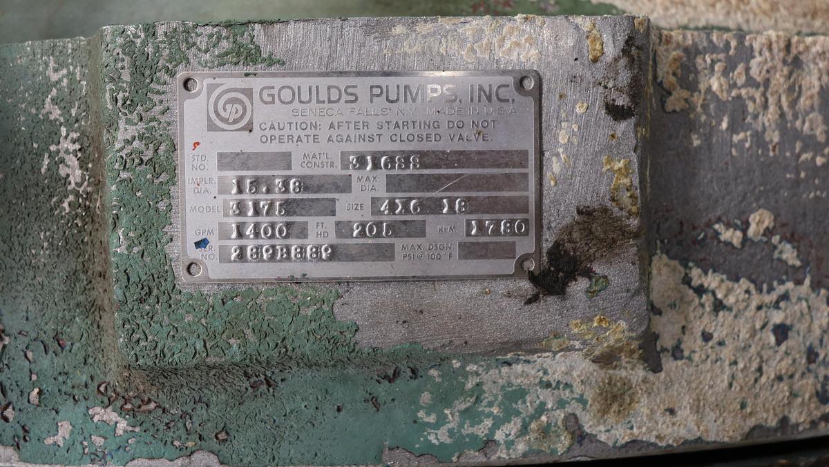 Used Goulds 3175 4x6x18 Pump #46939