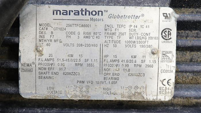 Used GOULDS 3196MTX 1.5x3x10 Pump With Base And Motor #46238