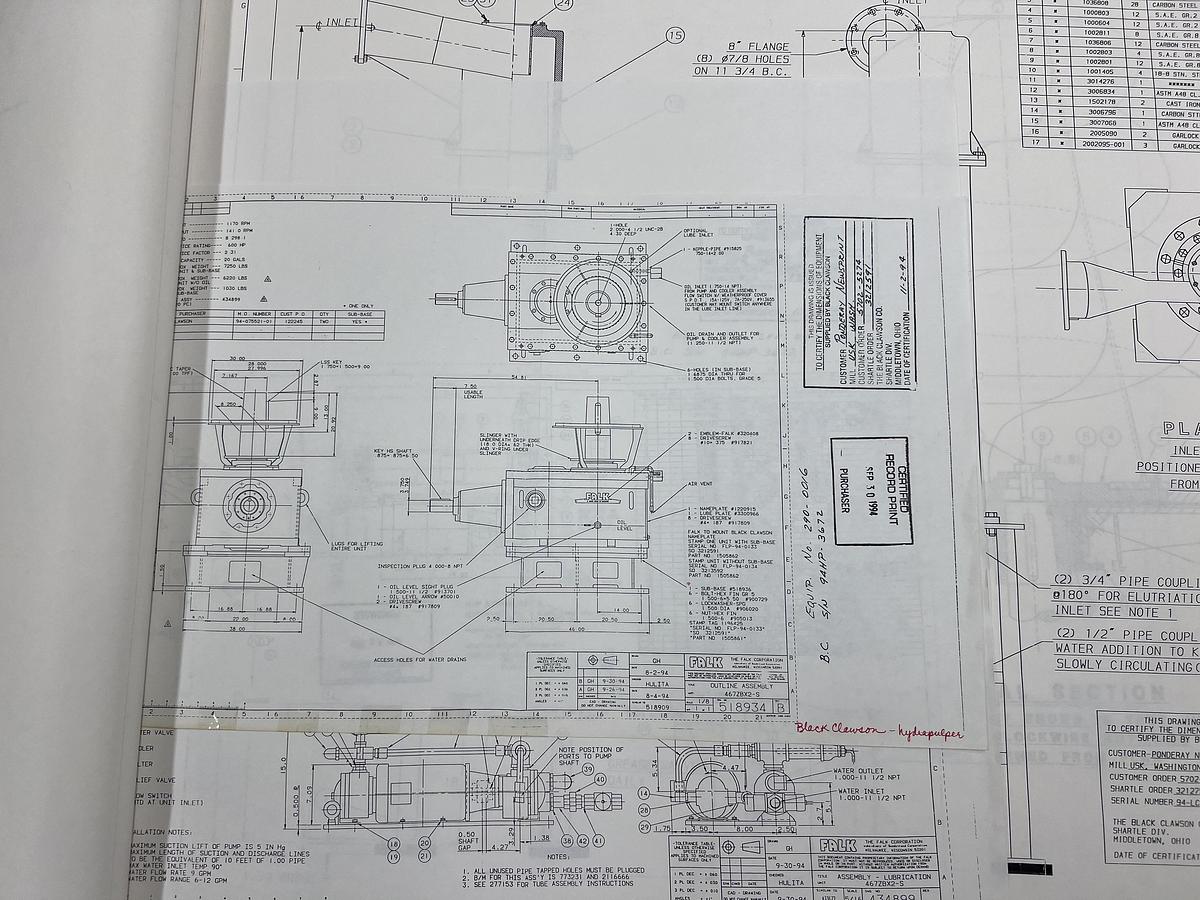 Refurbished BLACK CLAWSON HIGH CONSISTENCY HYDRAPULPER ROTOR HUB # 47038